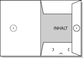 Laschen Mappe mit Kordel und Knopf