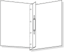 Schnellhefter Mappe mit ausgestellter Abheftung