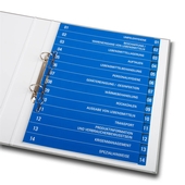 Register 14-fach mit Deckblatt TÜV Süd