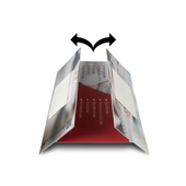 Endlosfaltkarte Optiker mit Papiertaschen