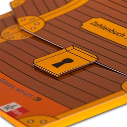 Schatztruhen-Mappe mit Froschtasche