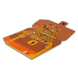 Schatztruhen-Mappe mit Froschtasche