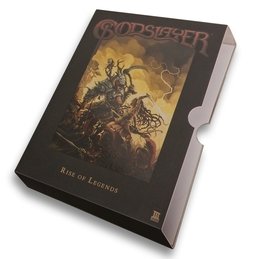 Schuber Spielebox Godslayer - Druckerei Lindner steht für: Kreative Drucksachen drucken, 3D -Pop-ups drucken,  Effektkarten drucken, Magic-Flyer drucken,Aufsteller drucken