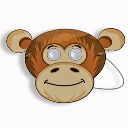 Gesichtsmaske - Schimpansenmaske - Endlosfaltkarten, 3D Pop-ups, Effektkarten - wir beraten Sie gerne!
