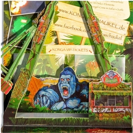 Konga Schaukel 3D Pop-UP Bewerbungsmappe