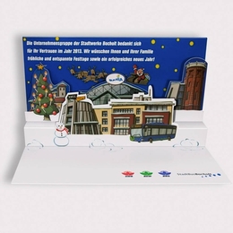 Pop-up 3D Karte Frohes Fest