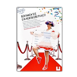 Messekarte mit Gardemädchen Pop-up