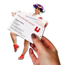 Messekarte mit Gardemädchen Pop-up