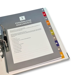 Ordner - Register 10-fach Persönliche Dokumente - Lindner: Ordner bedrucken und versenden