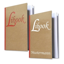 Libook - Notizbuch aus Braunpappe - Druckerei Lindner steht für: Kreative Drucksachen drucken, 3D -Pop-ups drucken,  Effektkarten drucken, Magic-Flyer drucken,Aufsteller drucken
