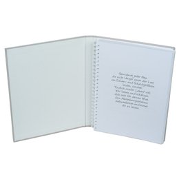 Buch mit verdeckter Wire-O-Bindung