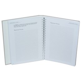 Buch mit verdeckter Wire-O-Bindung