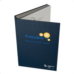 Fresubin Produkt-Einschubbox - Firmenordner lassen sich mit einer Vielzahl an Zubehören ergänzen