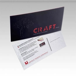 Maxi-Postkarte aus Craft-Karton - Druckerei Lindner steht für: Kreative Drucksachen drucken, 3D -Pop-ups drucken,  Effektkarten drucken, Magic-Flyer drucken,Aufsteller drucken