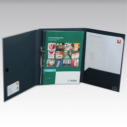 6 Seiten Präsentationsordner und Kartontaschen