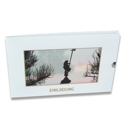 Klappkarte mit transparentem Einleger und Thermofarbe