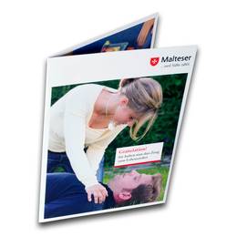 2 Taschen Mappe fuer A5 Malteser - Lindner druckt hochwertige Präsentationsmappe