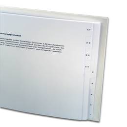 08-fach Register mit Unterregister