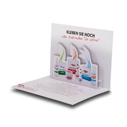 3D Pop-up Karte A6 quer Messeeinladung