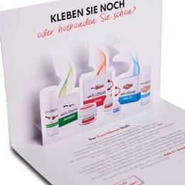 3D Pop-up Karte A6 quer Messeeinladung