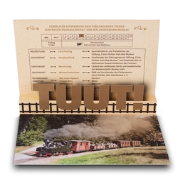 Pop-up 3D Veranstaltungseinladung 