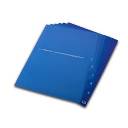 Register 10-fach mit abgeschrägten Taben