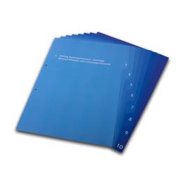 Register 10-fach mit abgeschrägten Taben