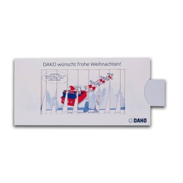 Weihnachtsmailing-Lamellenkarte Dako