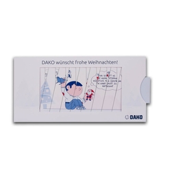 Weihnachtsmailing-Lamellenkarte Dako