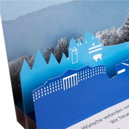 3D Pop-up Karte DIN lang - Weihnachtskarte