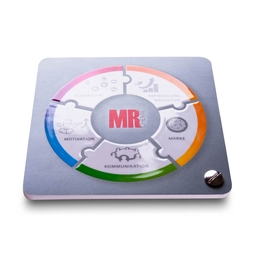 Fächerkarte mit partieller Lackierung