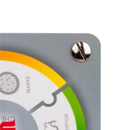 Fächerkarte mit partieller Lackierung