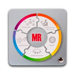 Fächerkarte mit partieller Lackierung