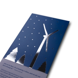 Weihnachtsklappkarte mit Heißfolie