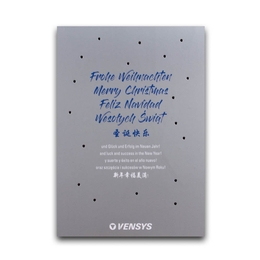 Weihnachtsklappkarte mit Heißfolie