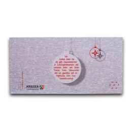 Weihnachtskarte mit Haptik-Effekt