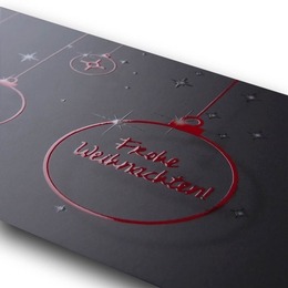 Weihnachtskarte mit Haptik-Effekt