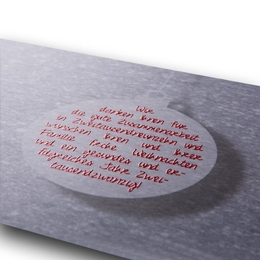 Weihnachtskarte mit Haptik-Effekt