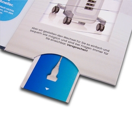 Ziehkartenmailing mit Bildwechselfunktion