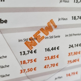 Fächerkarte mit PP-Folie