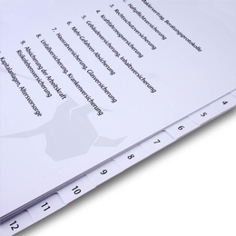 Register 12-fach für Versicherungen