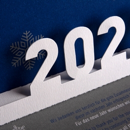 Pop-up 3D Jahreswechsel Schneeflocke
