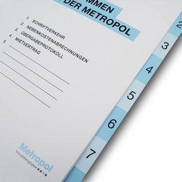 Register 08-fach Willkommen Metropol