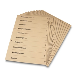 Register 10-fach Baustoffe - Drucksachen in Mainz bei Druckerei Lindner drucken lassen 