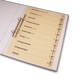 Register 10-fach Baustoffe