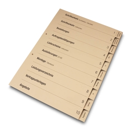 Register 10-fach Baustoffe