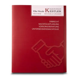 Mandantenmappe Kanzlei für Erbrecht - Lindner druckt hochwertige Präsentationsmappe