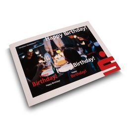 Happy-Birthday-Karte mit abblätternder Broschüre