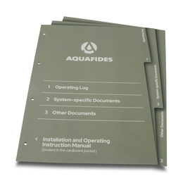 Register 03-fach AQUAFIDES - Drucksachen in Mainz bei Druckerei Lindner drucken lassen 