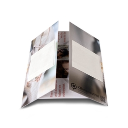 Endlosfalzkarte Optiker mit Papiertaschen